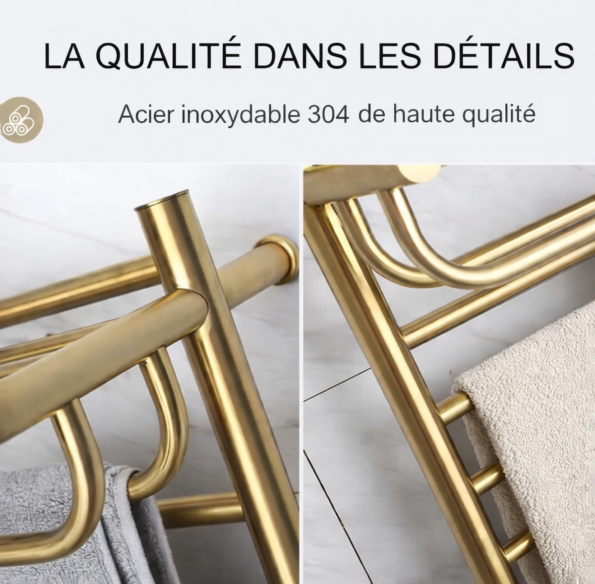 Sèche-serviettes Bora doré